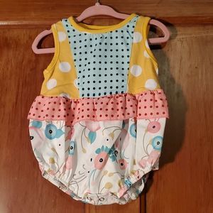 NEW POLKA DOTTED AND FLORAL BUBBLE ROMPER